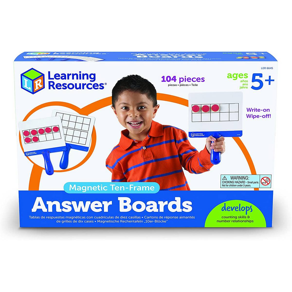 Learning Resources Magnetic Ten Frame Boards (Set Of 4) - ABC School Supplies