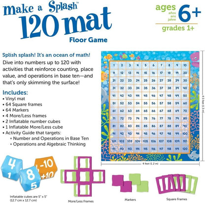 Learning Resources Make A Splash™ 120 Mat Floor Game - ABC School Supplies