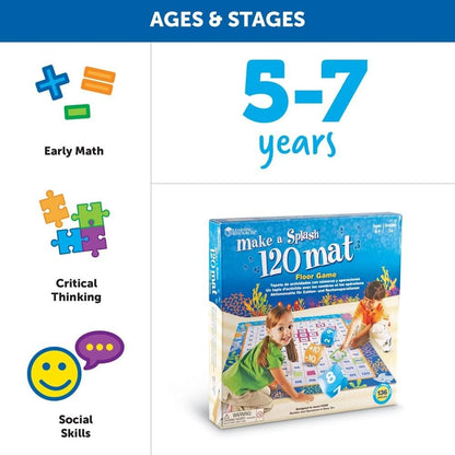 Learning Resources Make A Splash™ 120 Mat Floor Game - ABC School Supplies