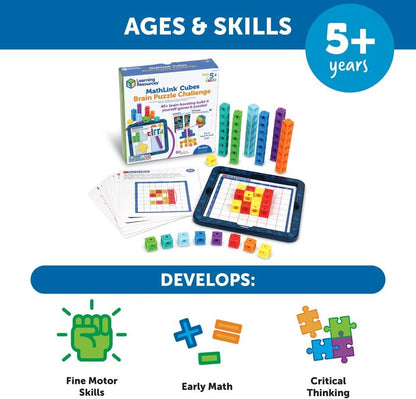 Learning Resources Mathlink® Cubes Brain Puzzle Challenge - ABC School Supplies