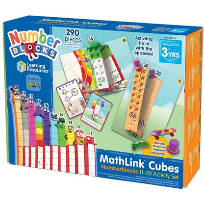 Learning Resources Mathlink® Cubes Numberblocks® 11 - 20 Activity Set - ABC School Supplies