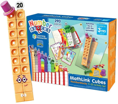 Learning Resources Mathlink® Cubes Numberblocks® 11 - 20 Activity Set - ABC School Supplies