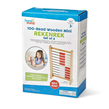 Learning Resources Mini 100Bead Rekenrek, Set Of 4 - ABC School Supplies