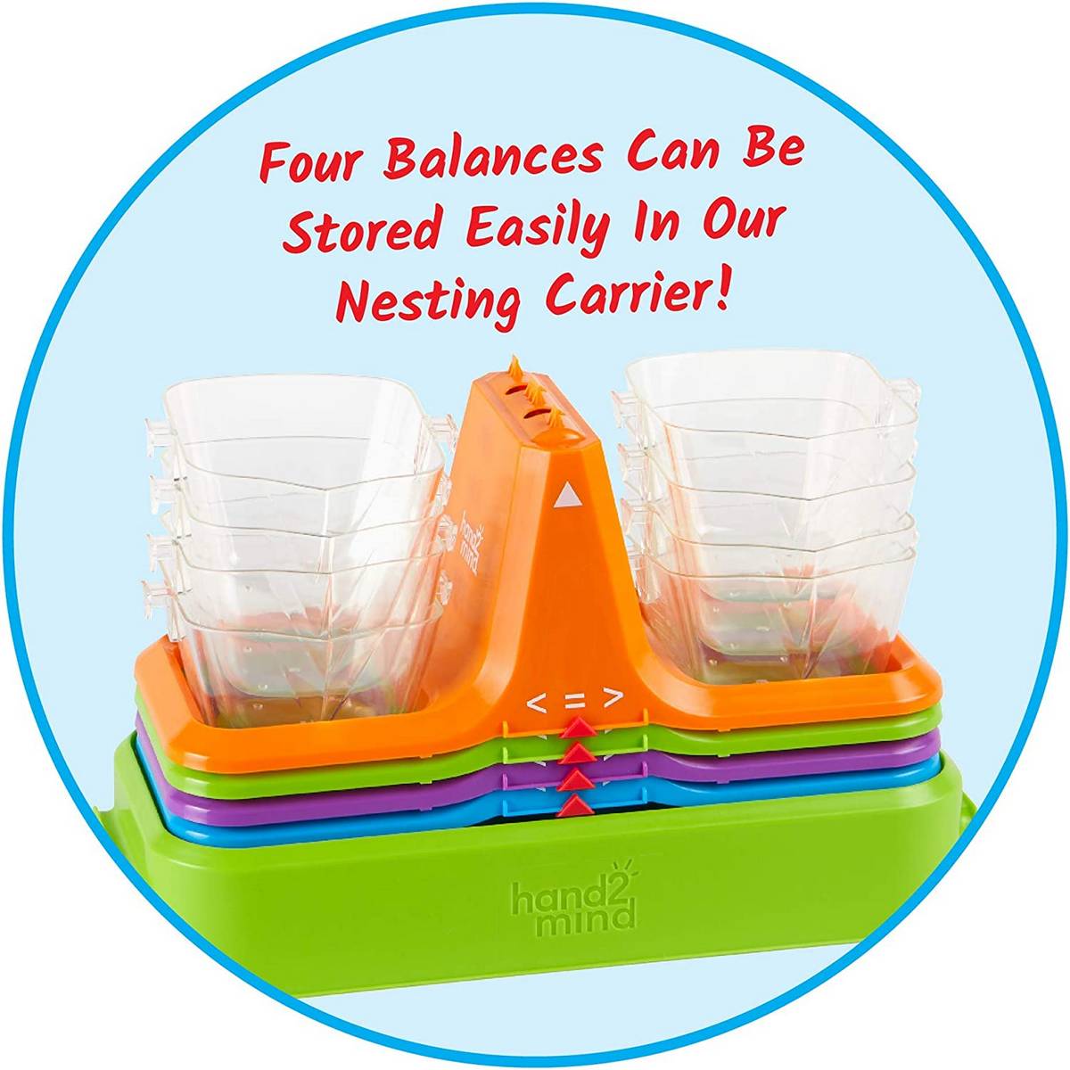 Learning Resources Nestable Bucket Balances, Set Of 4 - ABC School Supplies
