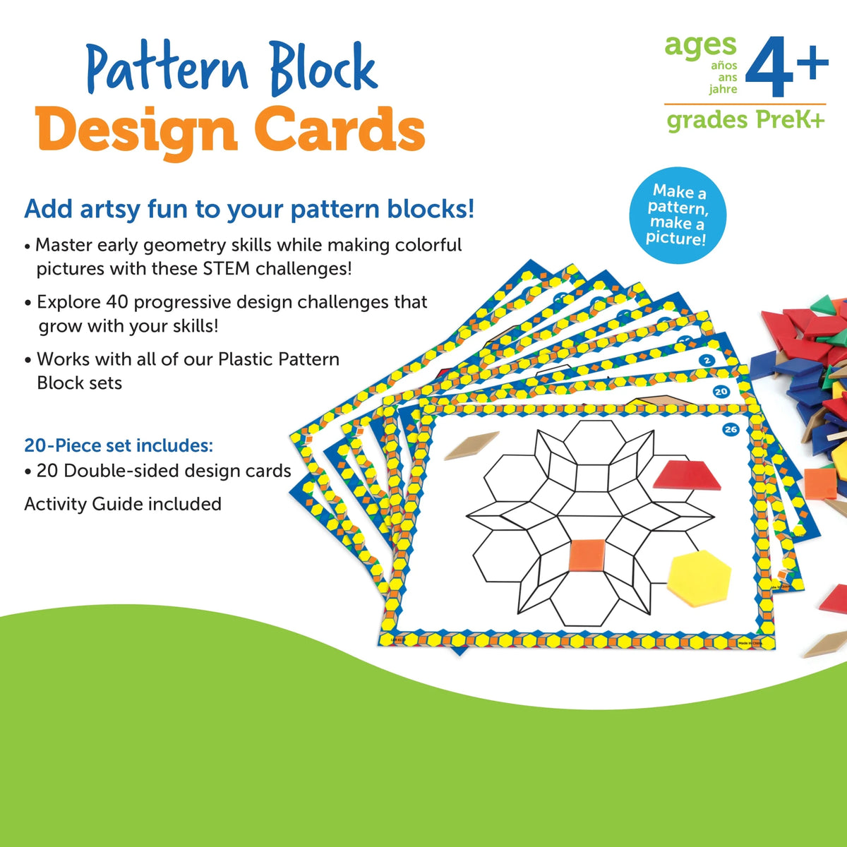 Learning Resources Pattern Block Design Cards - ABC School Supplies