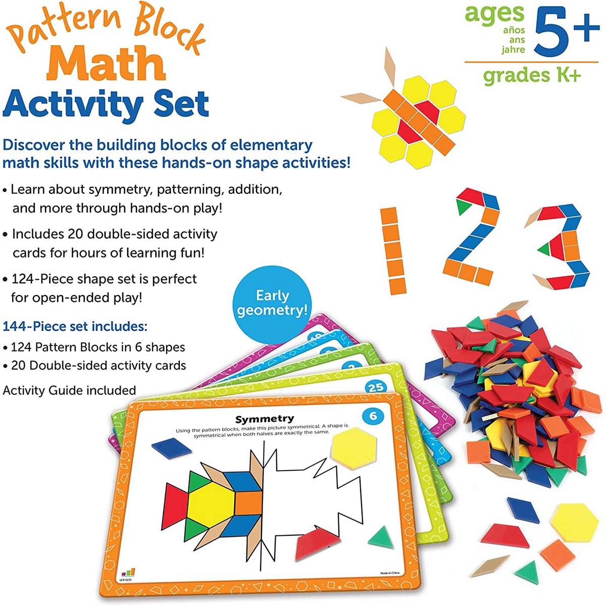 Learning Resources Pattern Block Math Activity Set - ABC School Supplies