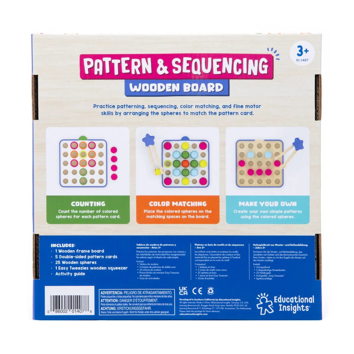 Learning Resources Pattern & Sequencing Wooden Board - ABC School Supplies