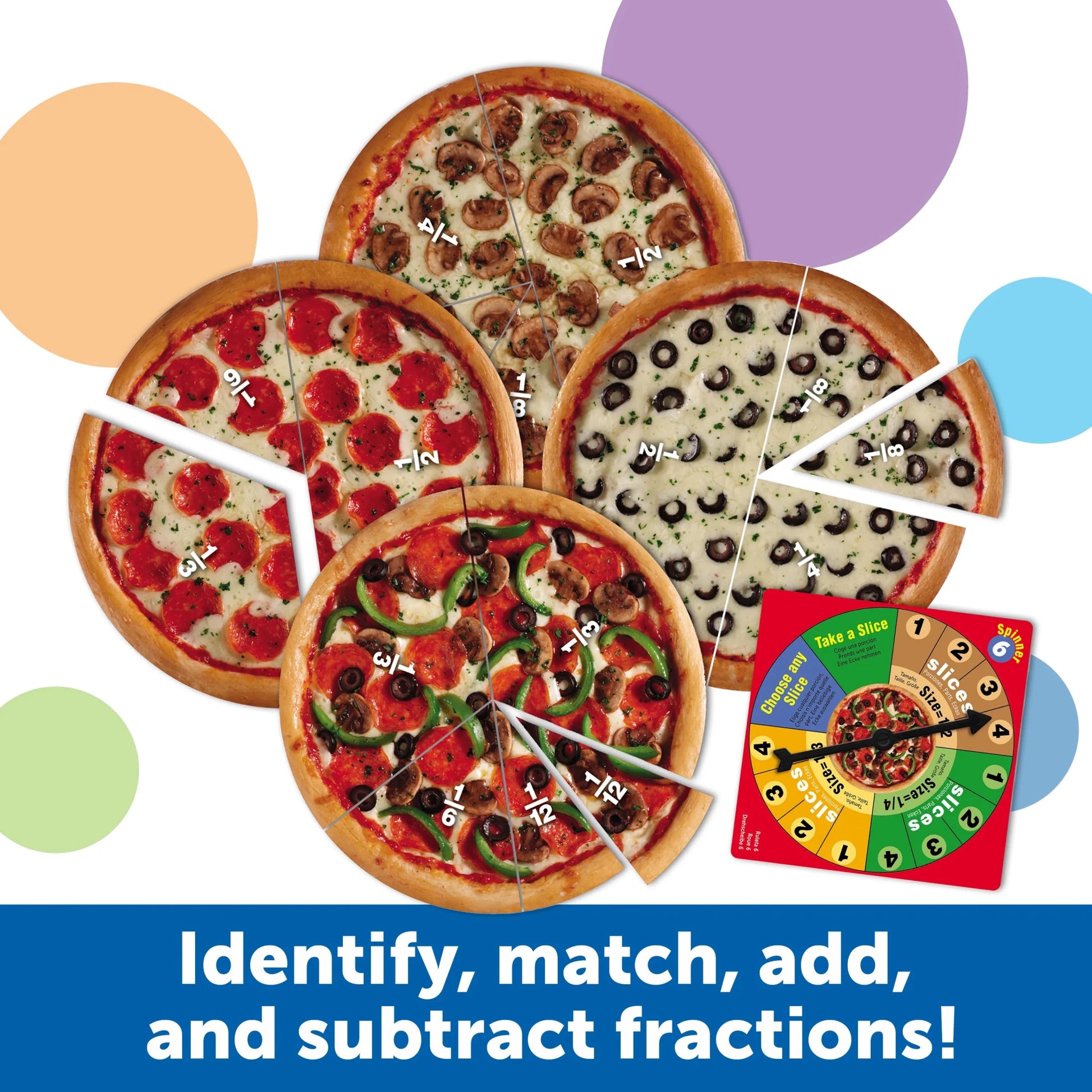 Learning Resources Pizza Fraction Fun™ Game - ABC School Supplies