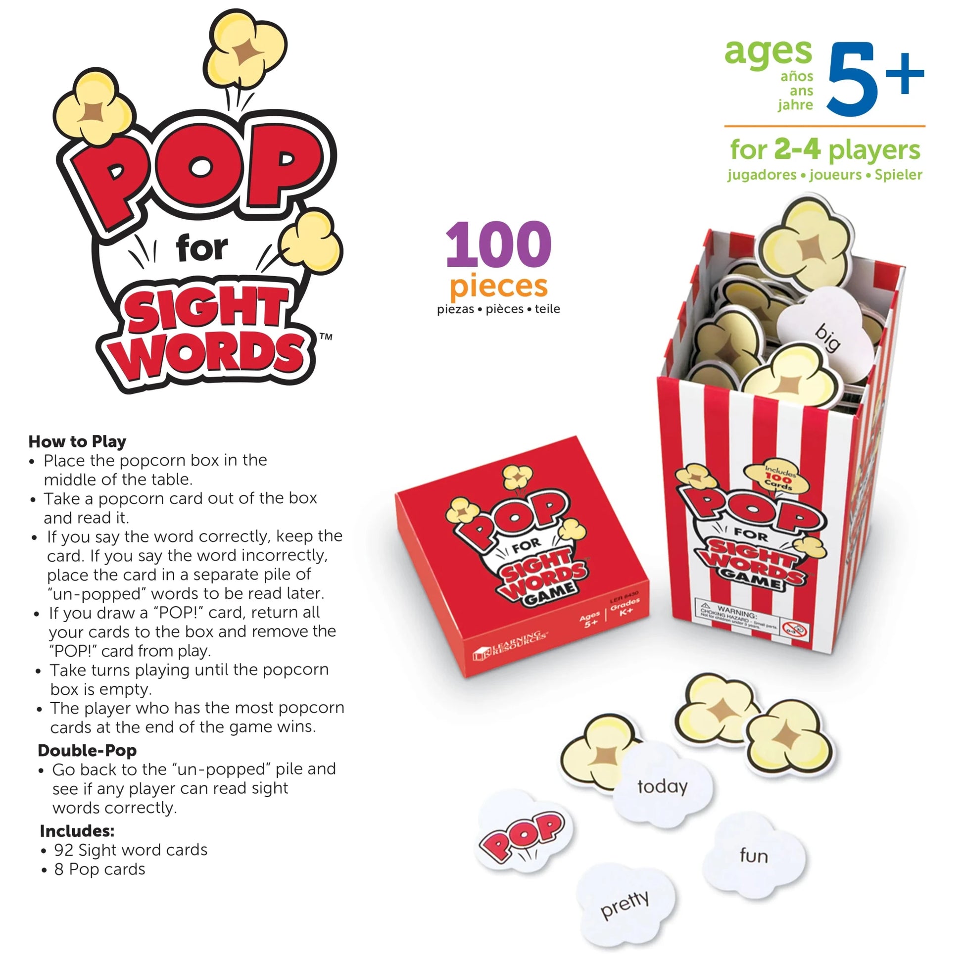 Learning Resources Pop For Sight Words® Game - ABC School Supplies