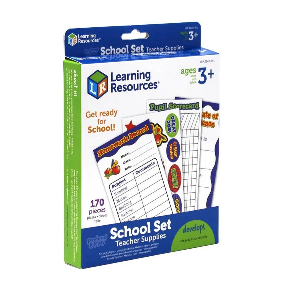 Learning Resources Pretend & Play® School Set Teacher Supplies - ABC School Supplies