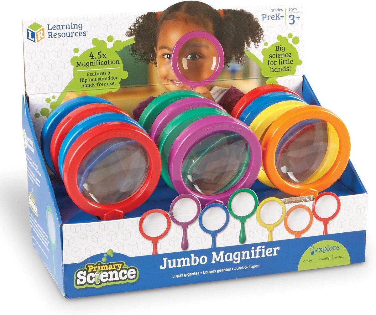 Learning Resources Primary Science® Jumbo Magnifiers (Set Of 12) - ABC School Supplies