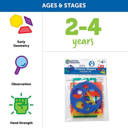 Learning Resources Primary Shapes Template Set - ABC School Supplies