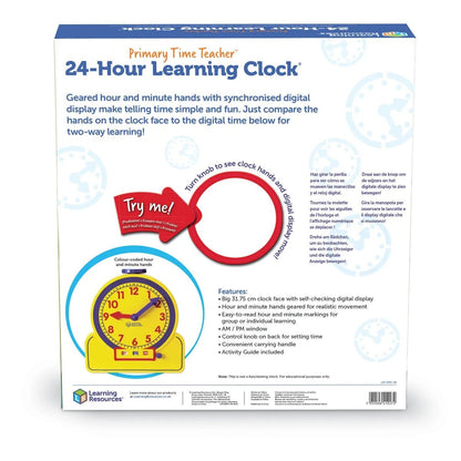 Learning Resources Primary Time Teacher Clock - Analogue & Digital Time Teacher - ABC School Supplies
