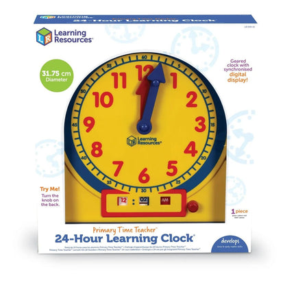 Learning Resources Primary Time Teacher Clock - Analogue & Digital Time Teacher - ABC School Supplies