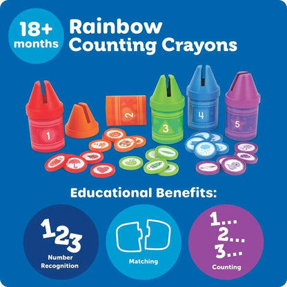 Learning Resources Rainbow Counting Crayons - ABC School Supplies