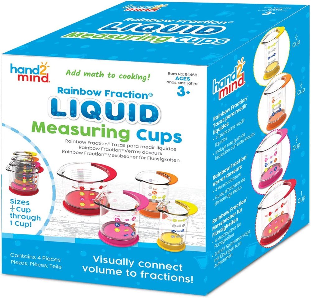 Learning Resources Rainbow Fraction® Liquid Measuring Cups - ABC School Supplies