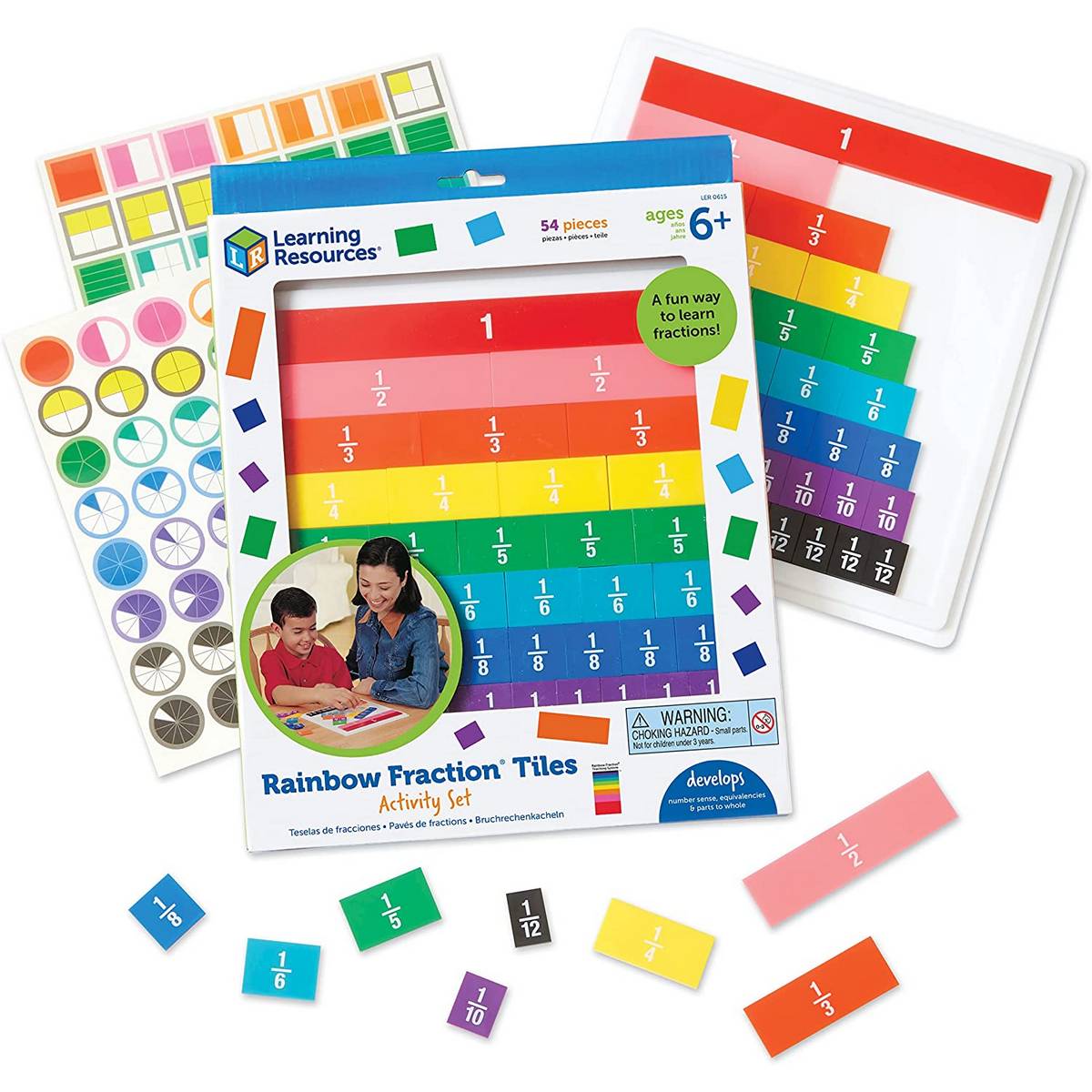 Learning Resources Rainbow Fraction® Tiles With Tray - ABC School Supplies