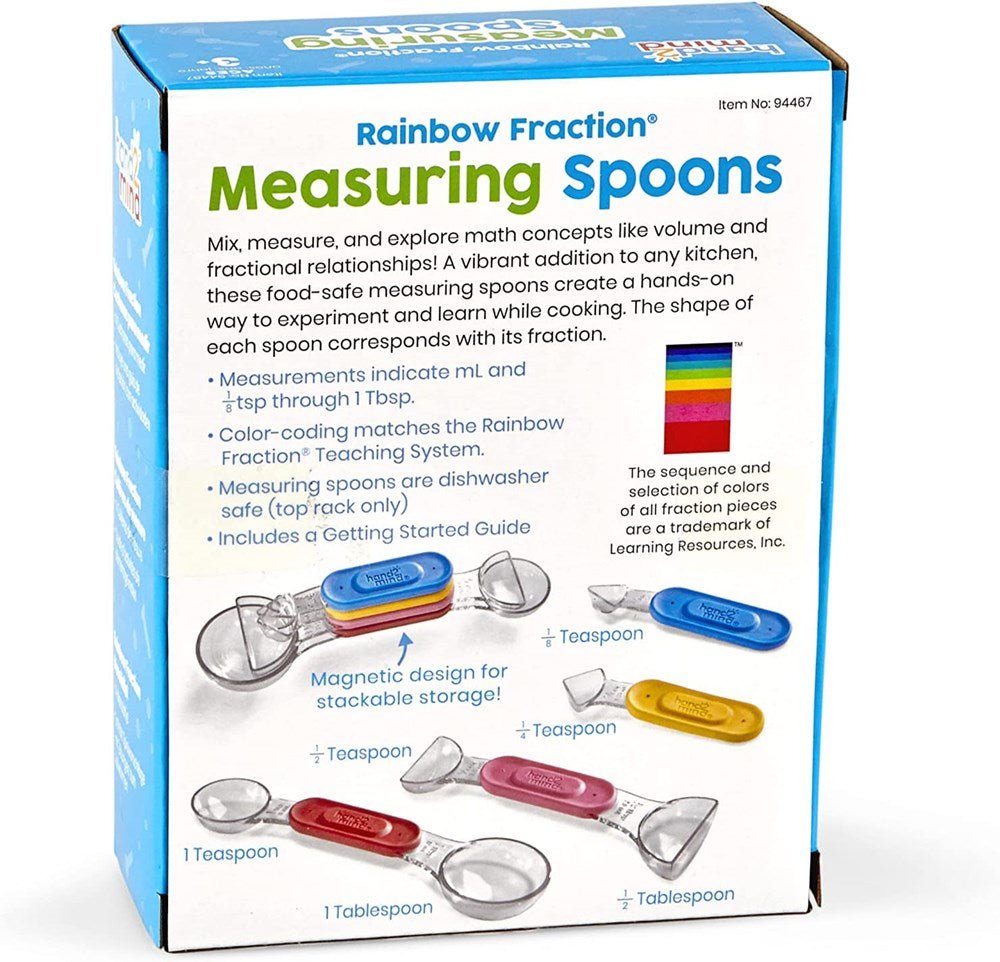 **Learning Resources Rainbow FractionÂ® Measuring Spoons - ABC School Supplies