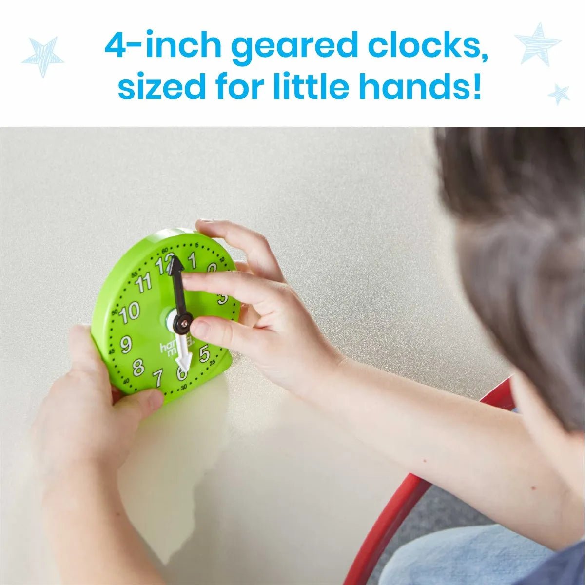 Learning Resources Rainbow Geared Mini Clocks, Set of 6 - ABC School Supplies