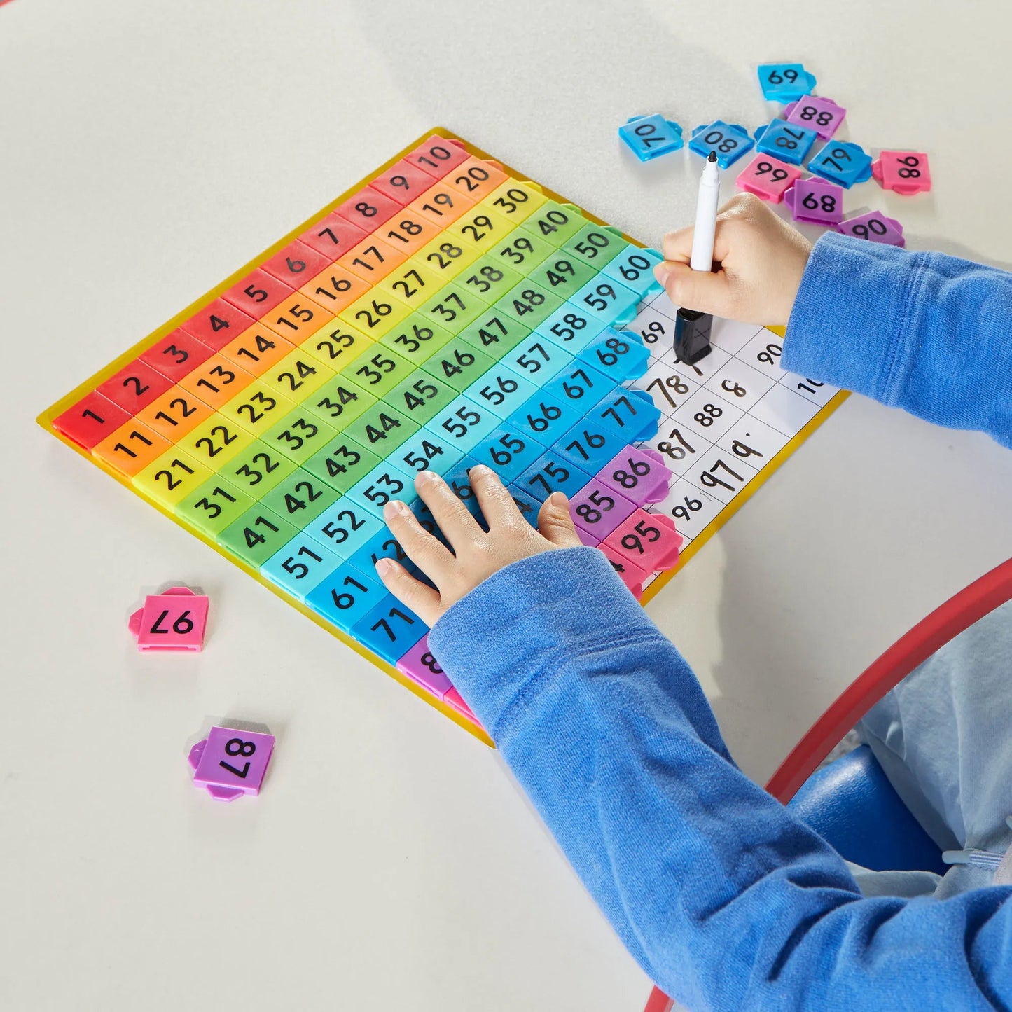 Learning Resources Rainbow Tiles Hundred Board - ABC School Supplies