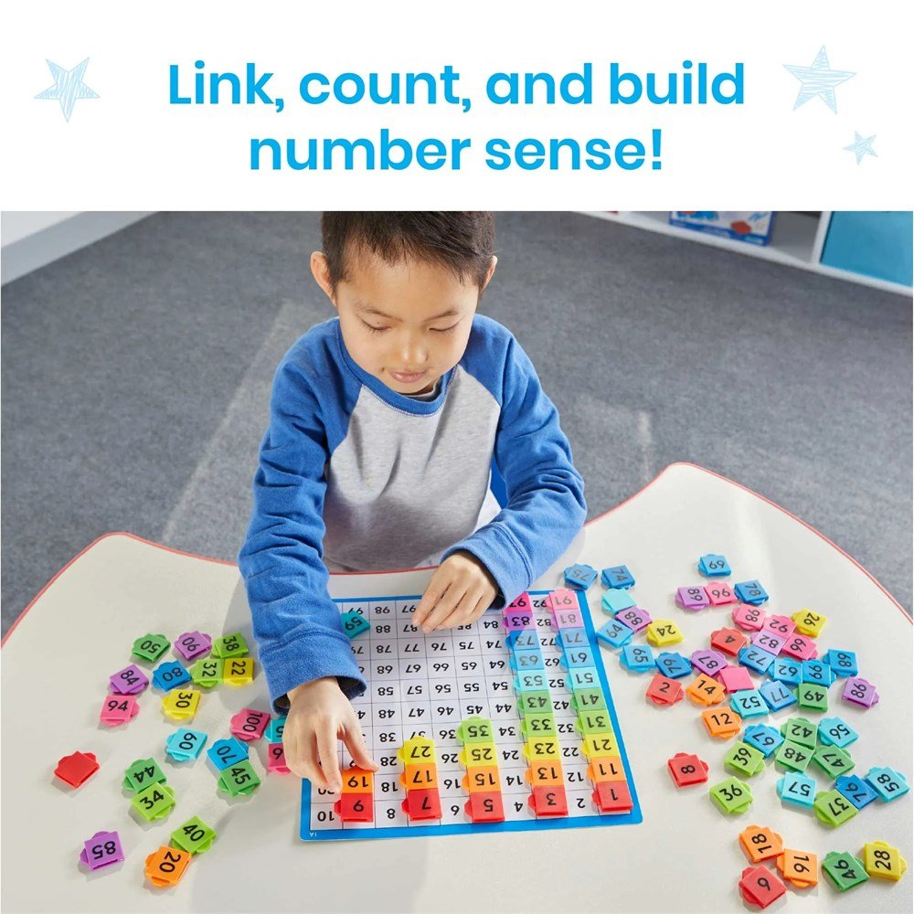 Learning Resources Rainbow Tiles Hundred Board - ABC School Supplies