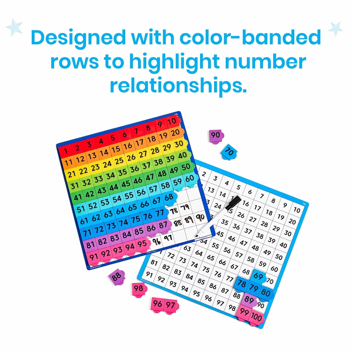 Learning Resources Rainbow Tiles Hundred Board - ABC School Supplies