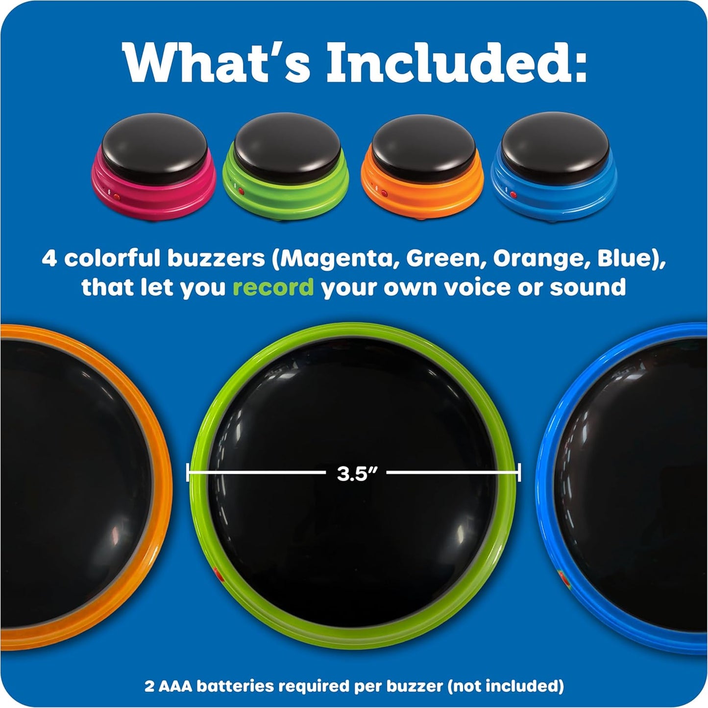 Learning Resources Recordable Answer Buzzers (Set of 4) - ABC School Supplies