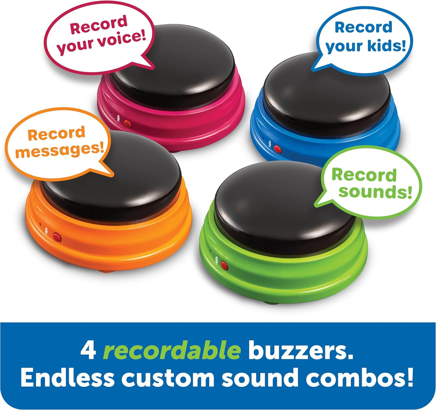 Learning Resources Recordable Answer Buzzers (Set of 4) - ABC School Supplies