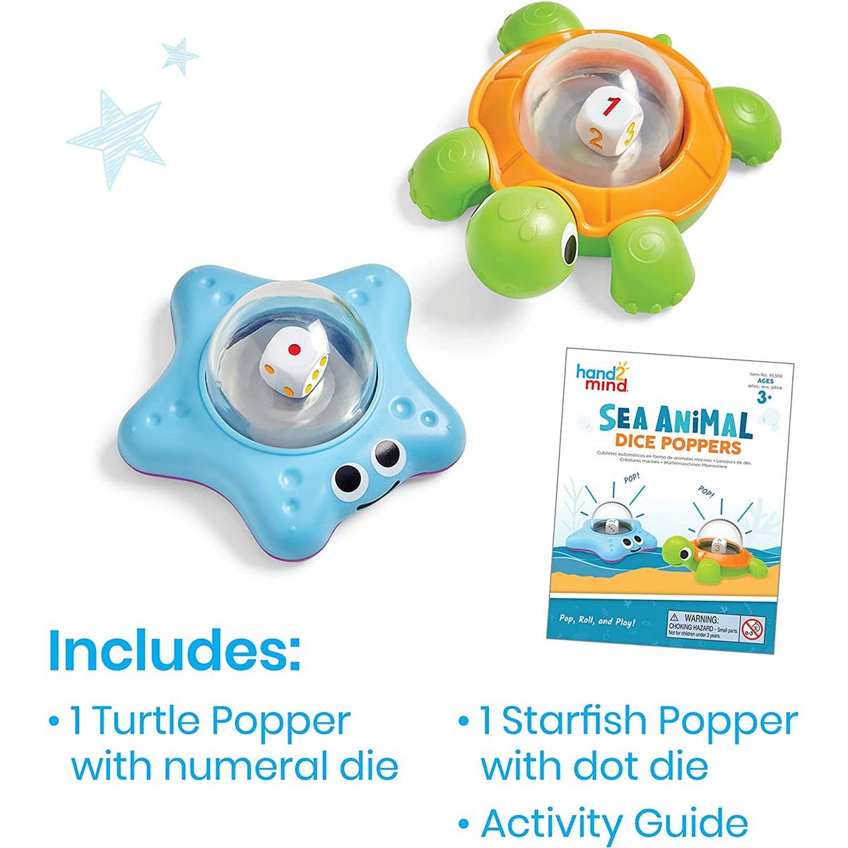 Learning Resources Sea Animal Dice Poppers  - ABC School Supplies