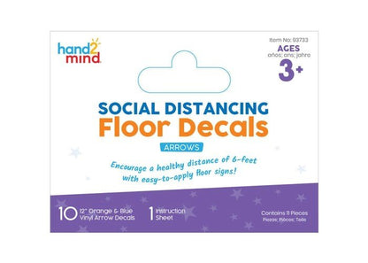 Learning Resources Social Distancing Floor Decals - Arrows (Set Of 10) - ABC School Supplies
