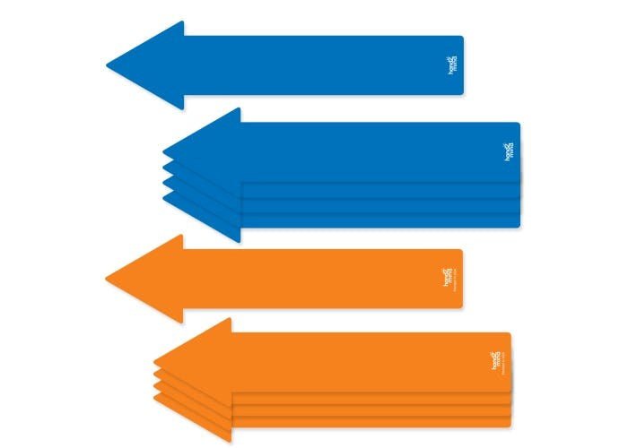 Learning Resources Social Distancing Floor Decals - Arrows (Set Of 10) - ABC School Supplies