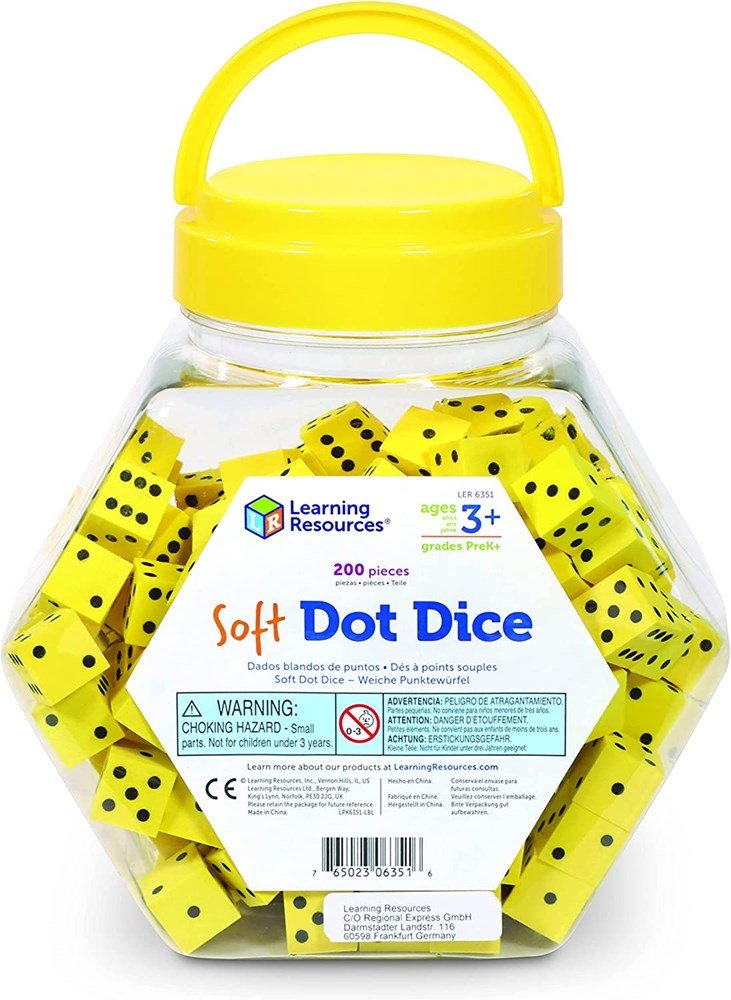 Learning Resources Soft Foam Dot Dice (Set Of 200) - ABC School Supplies