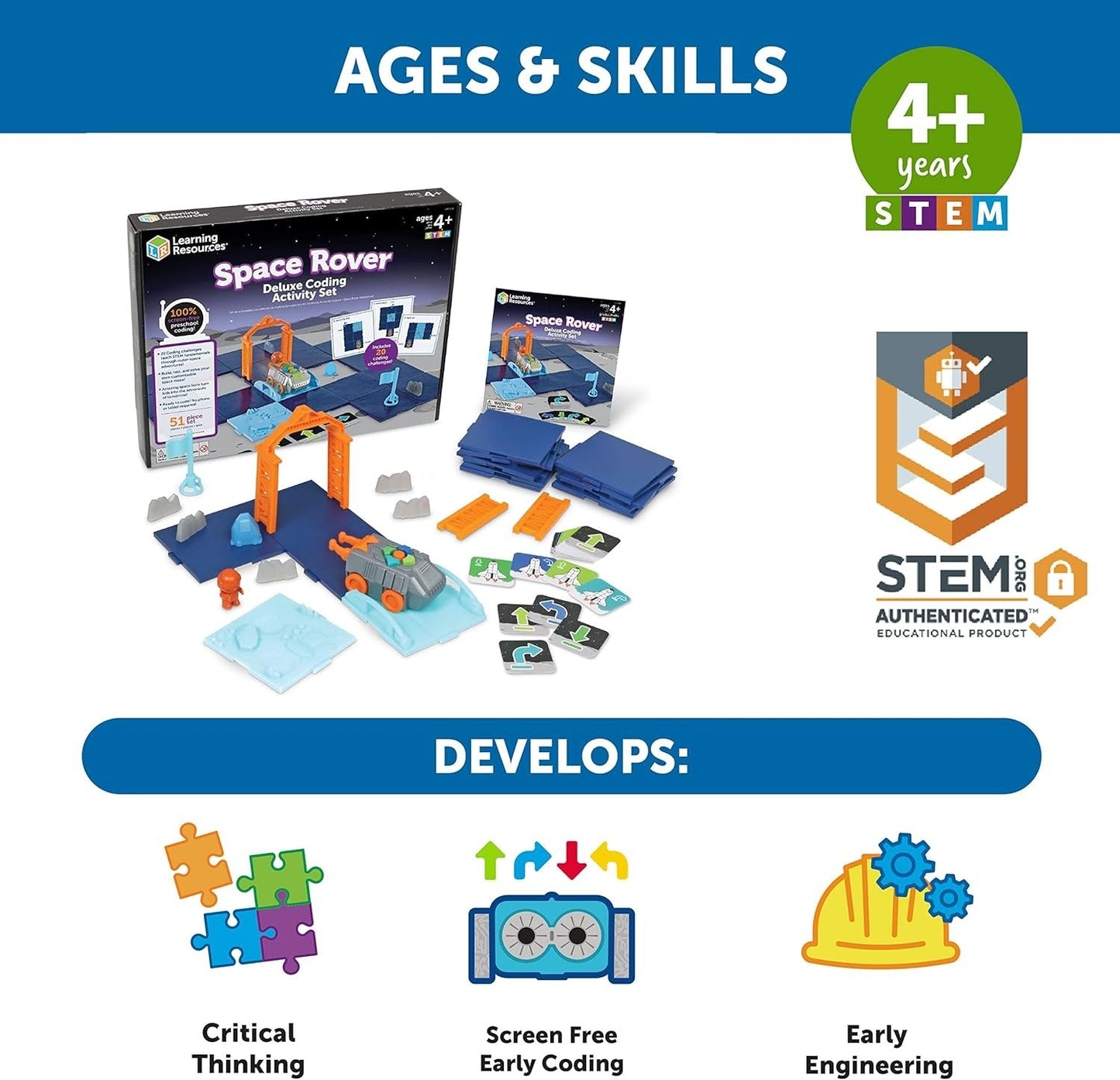 Learning Resources Space Rover Deluxe Coding Activity Set - ABC School Supplies