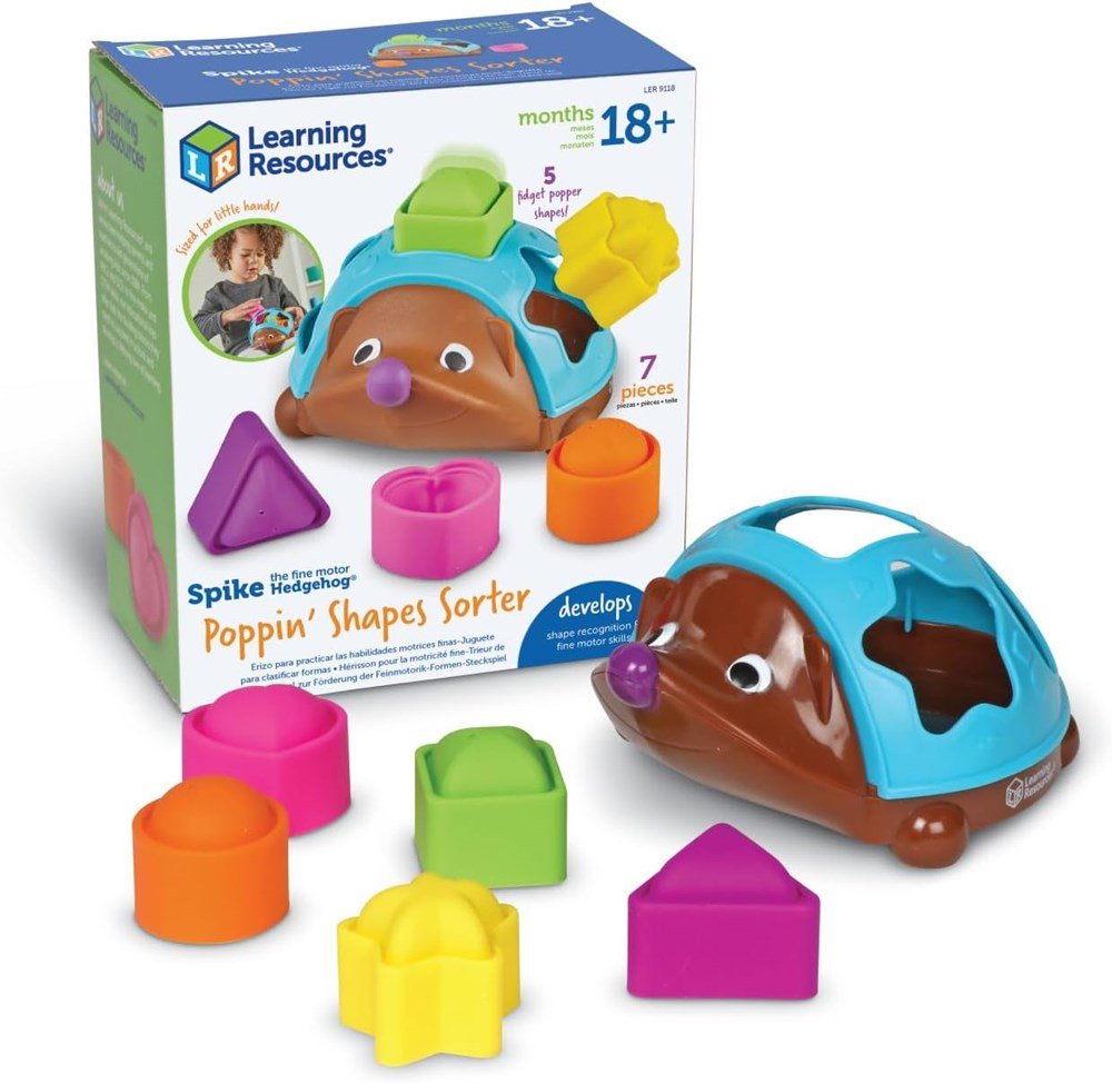 Learning Resources Spike The Fine Motor Hedgehog® Poppin Shapes Sorter - ABC School Supplies