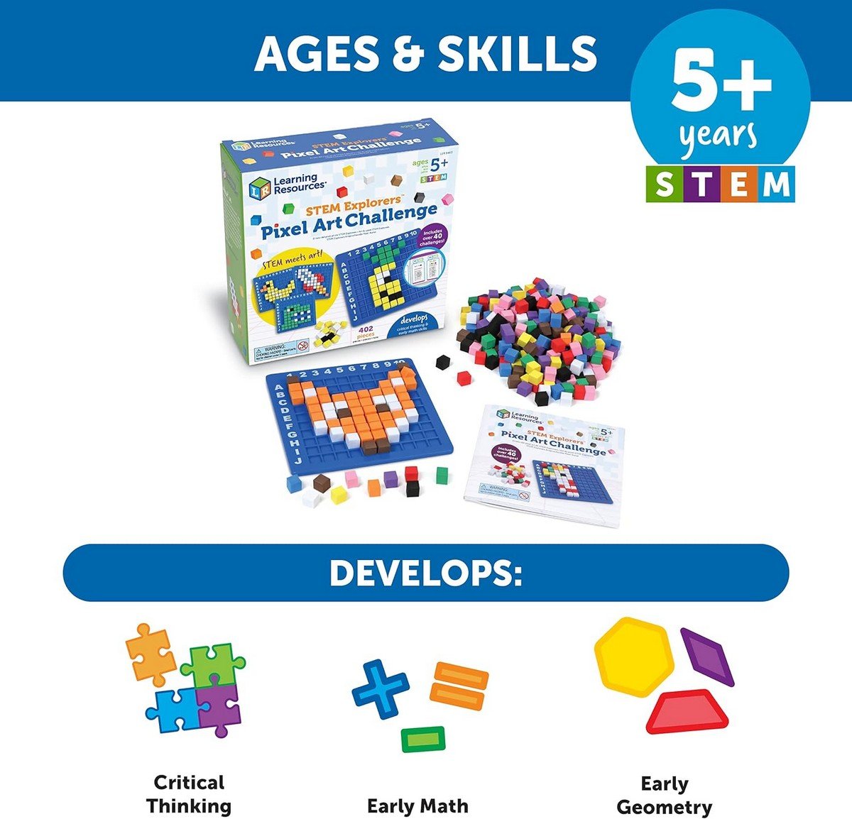Learning Resources Stem Explorers™ Pixel Art Challenge - ABC School Supplies