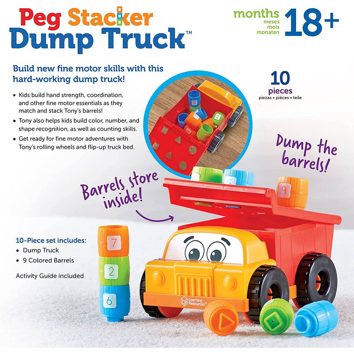 Learning Resources Tony The Peg Stacker Dump Truck™ - ABC School Supplies
