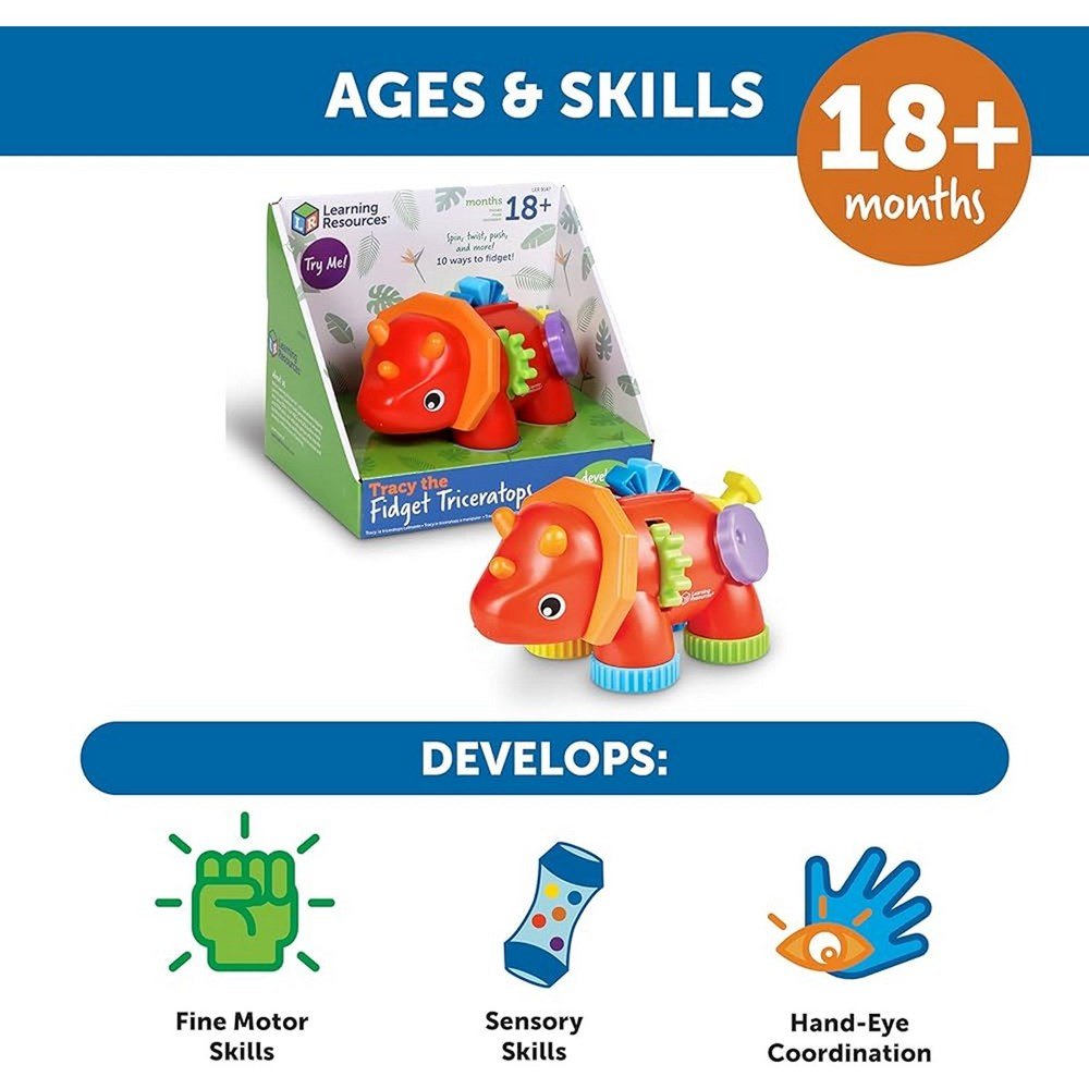 Learning Resources Tracy The Fidget Triceratops - ABC School Supplies