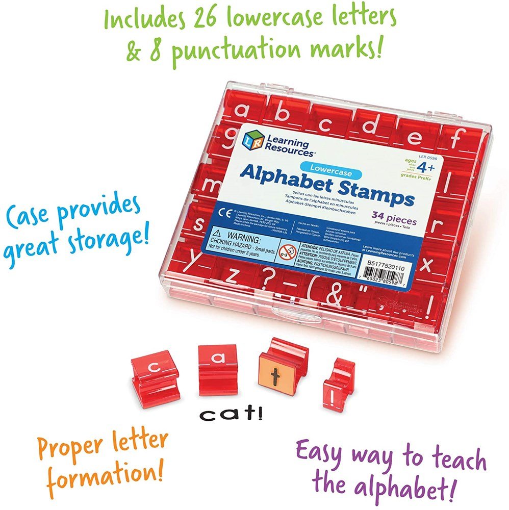 Learning Resources Uppercase Alphabet Stamps Set - ABC School Supplies