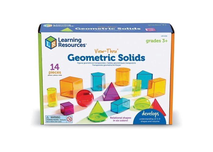 Learning Resources Viewthru® Geometric Solids (Set Of 14) - ABC School Supplies