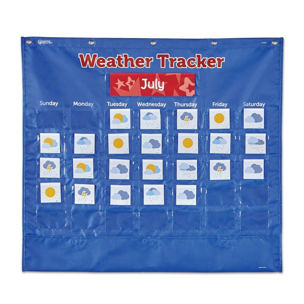 Learning Resources Weather Tracker Pocket Chart - ABC School Supplies