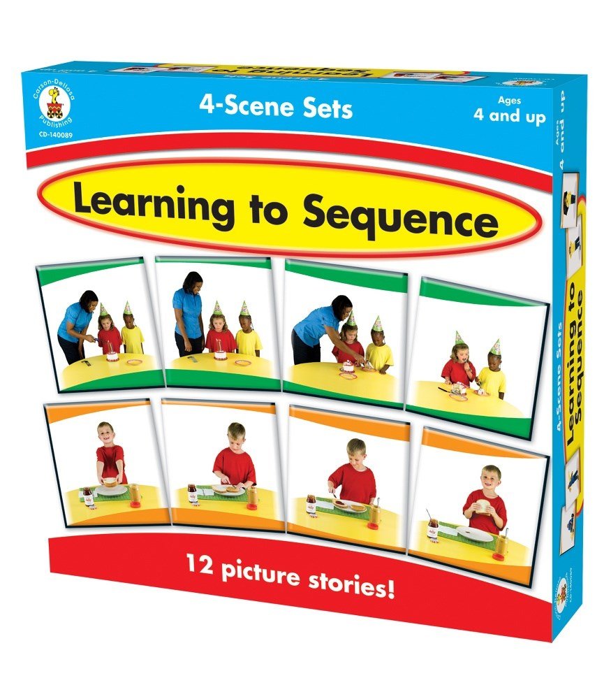 **Learning To Sequence 4-Scene Board Game - ABC School Supplies