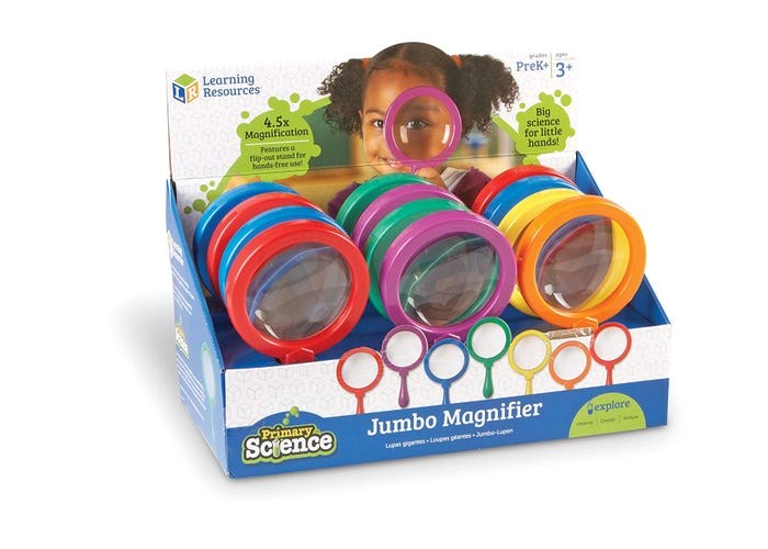 Learning Resources Primary Science® Jumbo Magnifiers (Set Of 12)