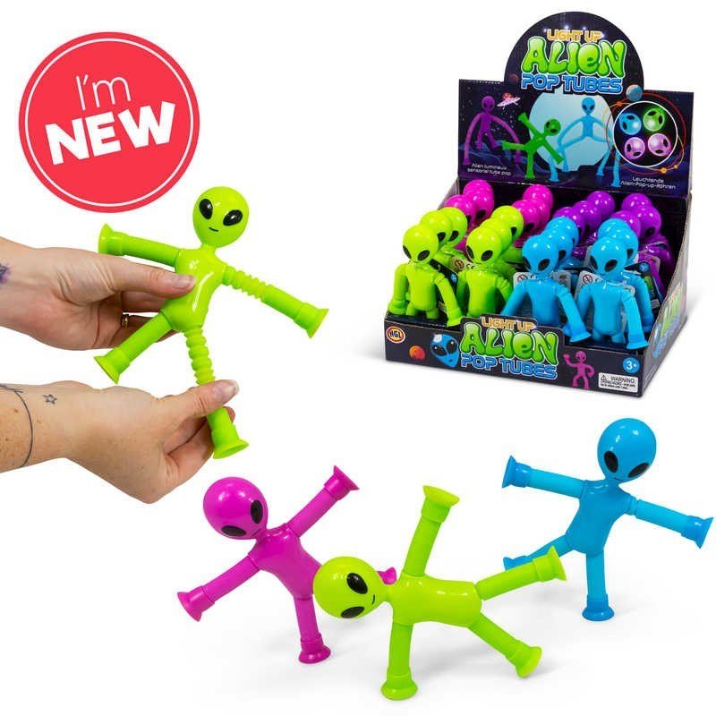 Light Up Alien Pop Tubes Set of 24 - ABC School Supplies
