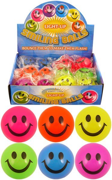 Light Up Smile Stress Ball 5Cm - ABC School Supplies