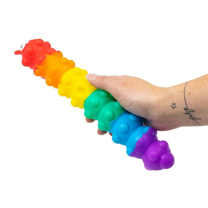 Light Up Suction Push Popper Rainbow Caterpillar - ABC School Supplies