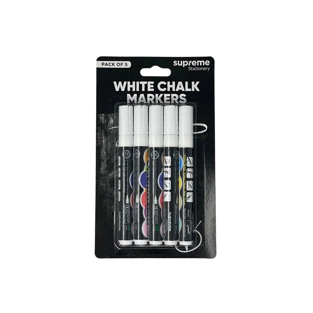 Liquid Chalk Markers – White 5 Pack - ABC School Supplies