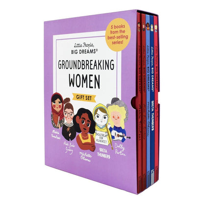 **Little People Big Dreams Groundbreaking Women 5 Books Gift Set By Maria Isabel Sanchez Vegara - Ages 7 - 9 - Hardback - ABC School Supplies