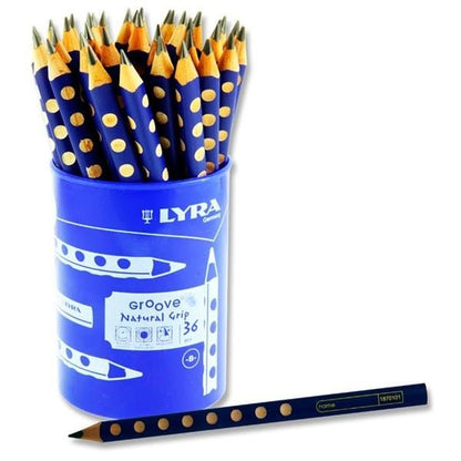 Lyra Groove Junior Natural Grip Pencil - Pack of 36 - ABC School Supplies