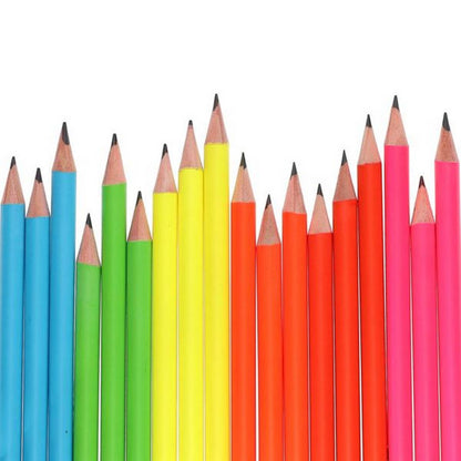 Lyra Neon Hb Rubber Tipped Pencils - Pack Of 96 - ABC School Supplies