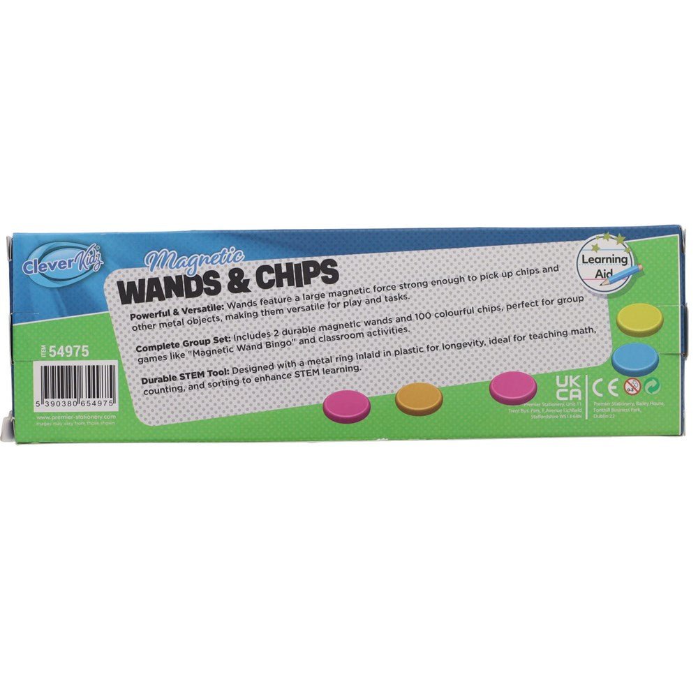 Magnetic Wands and Chips Set of 100 - ABC School Supplies